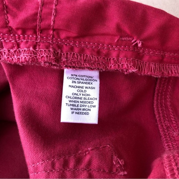 Ann Taylor Loft CA57421 Stretchy Curvy Skinny Mid Rise Coral Red Jeans 30/10 - Picture 10 of 11